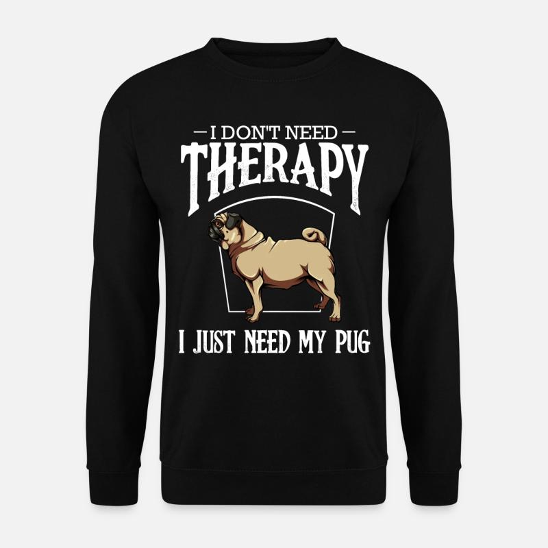 Mops - Unisex Pullover - Schwarz