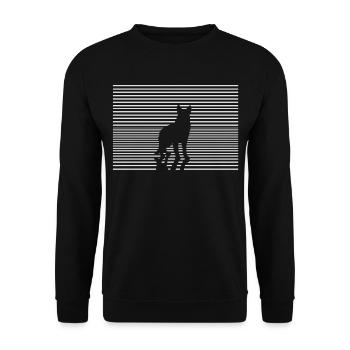 German shepherd retro gift shirt - Unisex Sweatshirt - black - Front - Alina (178cm) & Michal (187cm)