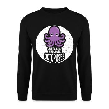 Just A Girl Who Loves Octopuses Squid Ward Octopus - Unisex Sweatshirt - black - Front - Alina (178cm) & Michal (187cm)