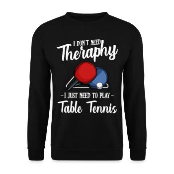 Ping-pong Drôles Proverbes ping-pong cadeau - Sweat-shirt Unisexe - noir - Devant - Alina (178cm) & Michal (187cm)