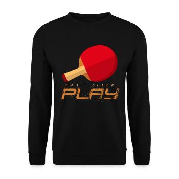 tennis de table - Sweat-shirt Unisexe - noir - Devant - Alina (178cm) & Michal (187cm)