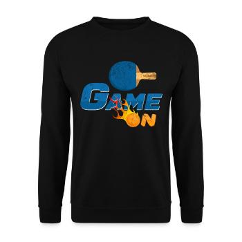 Jeu de cadeau de joueur de tennis de table Pingpong - Sweat-shirt Unisexe - noir - Devant - Alina (178cm) & Michal (187cm)