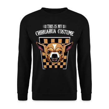 Chihuahua - Sweat-shirt Unisexe - noir - Devant - Alina (178cm) & Michal (187cm)