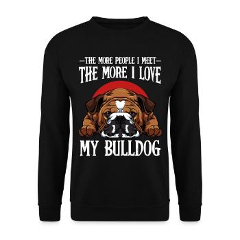 Bulldogge - Unisex Pullover - Schwarz - Vorne - Alina (178cm) & Michal (187cm)