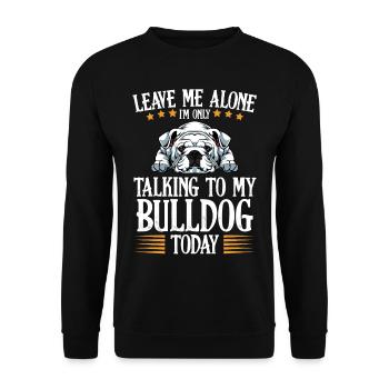 Bulldogge - Unisex Pullover - Schwarz - Vorne - Alina (178cm) & Michal (187cm)