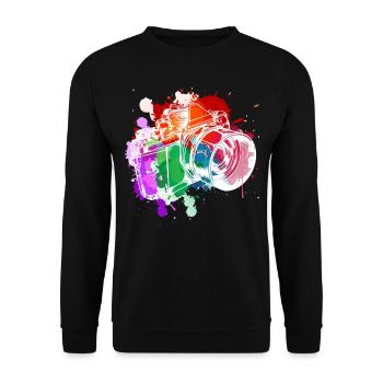 photographer - Unisex Sweatshirt - black - Front - Alina (178cm) & Michal (187cm)