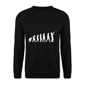 Trombone player Evolution Trombone - Unisex Sweatshirt - black - Front - Alina (178cm) & Michal (187cm)