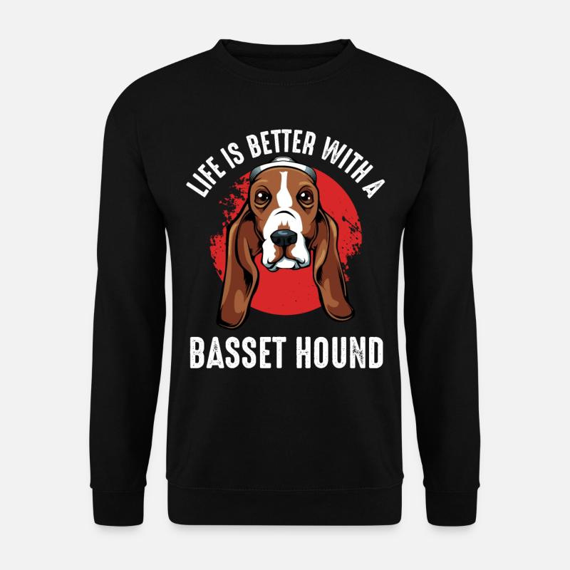 Basset Hound - Unisex Pullover - Schwarz