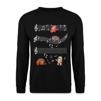 indolence - Sweat-shirt Unisexe - noir - Devant - Alina (178cm) & Michal (187cm)