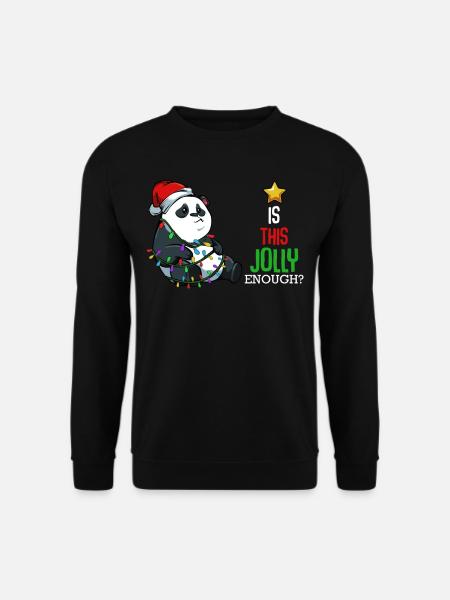 Panda - Unisex Pullover - Schwarz