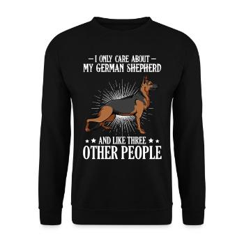 German shepherd - Unisex Sweatshirt - black - Front - Alina (178cm) & Michal (187cm)