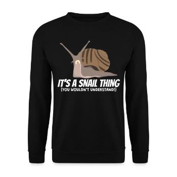 C'est un cadeau d'escargot - Sweat-shirt Unisexe - noir - Devant - Alina (178cm) & Michal (187cm)
