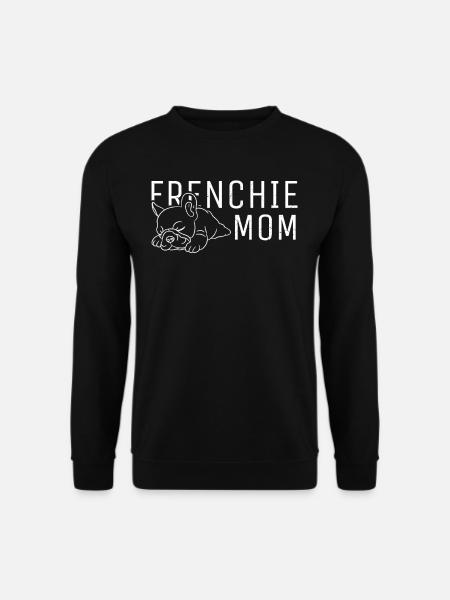 Frenchie Mamma-Mädchen-Geschenk-Hundefranzösische Bulldogge der Frauen - Unisex Pullover - Schwarz
