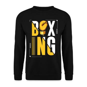 boxer - Unisex Sweatshirt - black - Front - Alina (178cm) & Michal (187cm)