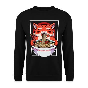 Tiger - Unisex Pullover - Schwarz - Vorne - Alina (178cm) & Michal (187cm)