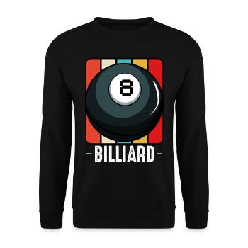 Cadeau de billard vintage style rétro pour 8 piscines - Sweat-shirt Unisexe - noir - Devant - Alina (178cm) & Michal (187cm)