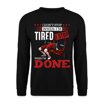 body builder - Unisex Sweatshirt - black - Front - Alina (178cm) & Michal (187cm)