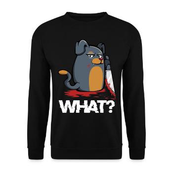 chien - Sweat-shirt Unisexe - noir - Devant - Alina (178cm) & Michal (187cm)