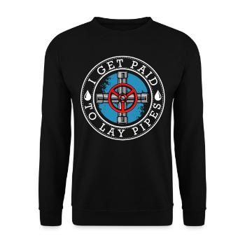 plumber - Unisex Sweatshirt - black - Front - Alina (178cm) & Michal (187cm)