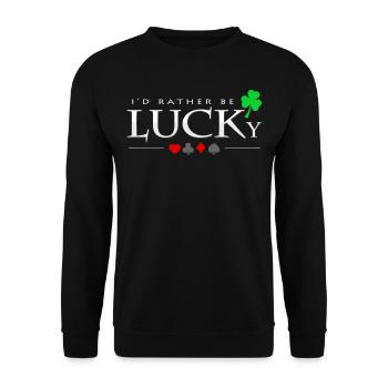 poker - Unisex Sweatshirt - black - Front - Alina (178cm) & Michal (187cm)