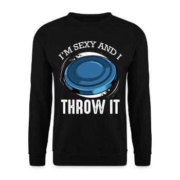 Frisbee - Unisex Sweatshirt - black - Front - Alina (178cm) & Michal (187cm)