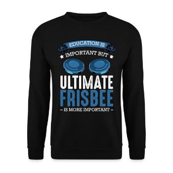 Frisbee - Unisex Sweatshirt - black - Front - Alina (178cm) & Michal (187cm)