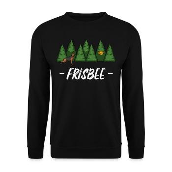 Frisbee - Unisex Sweatshirt - black - Front - Alina (178cm) & Michal (187cm)