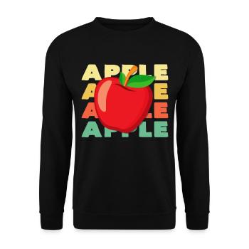 Apple - Unisex Sweatshirt - black - Front - Alina (178cm) & Michal (187cm)