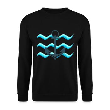 navigation à voile - Sweat-shirt Unisexe - noir - Devant - Alina (178cm) & Michal (187cm)