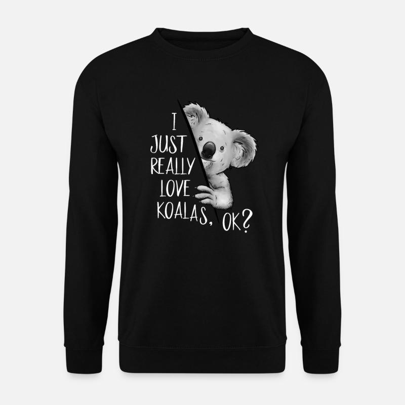 Ich mag einfach Koala Bären Koalabär Beuteltier - Unisex Pullover - Schwarz