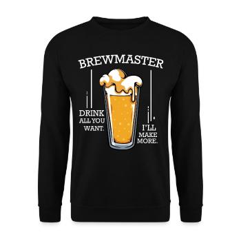 brew beer - Unisex Sweatshirt - black - Front - Alina (178cm) & Michal (187cm)