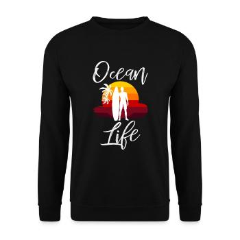 surfeur - Sweat-shirt Unisexe - noir - Devant - Alina (178cm) & Michal (187cm)