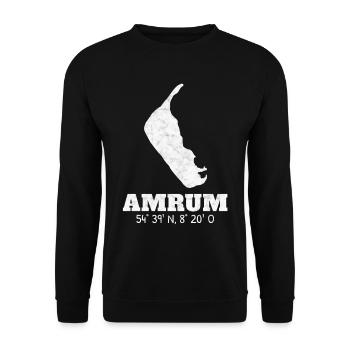 Coordonnées Amrum Mer du Nord - Sweat-shirt Unisexe - noir - Devant - Alina (178cm) & Michal (187cm)