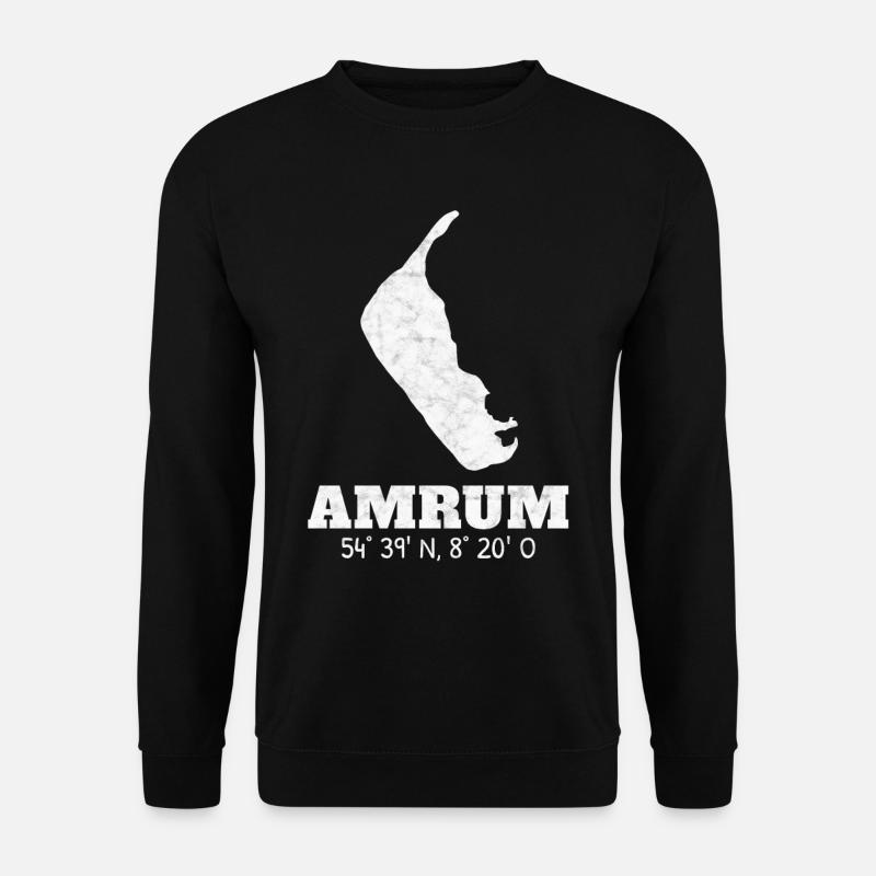 Amrum Nordsee Koordinaten - Unisex Pullover - Schwarz