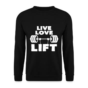 dumbbell - Unisex Sweatshirt - black - Front - Alina (178cm) & Michal (187cm)
