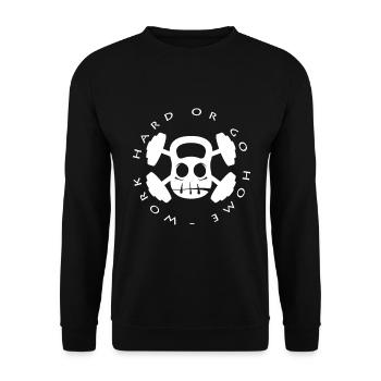 dumbbell - Unisex Sweatshirt - black - Front - Alina (178cm) & Michal (187cm)