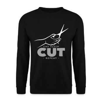 Barbier - Sweat-shirt Unisexe - noir - Devant - Alina (178cm) & Michal (187cm)
