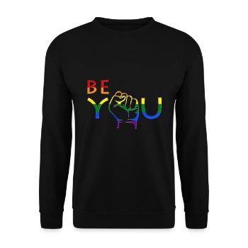 Gay Pride - Unisex Pullover - Schwarz - Vorne - Alina (178cm) & Michal (187cm)