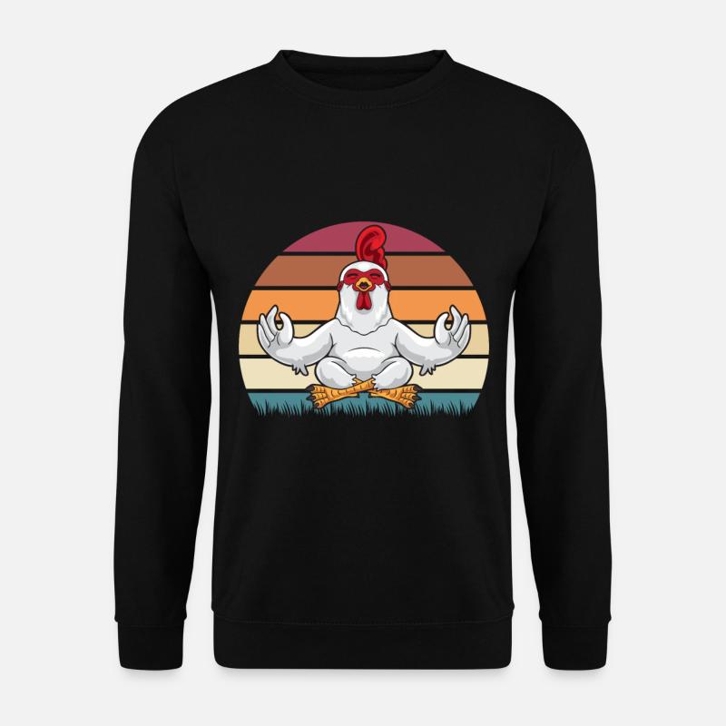 Yoga Huhn - Unisex Pullover - Schwarz