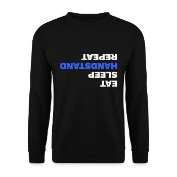 Eat Sleep Handstand Repeat - Gymnastique Gymnastique - Sweat-shirt Unisexe - noir - Devant - Alina (178cm) & Michal (187cm)
