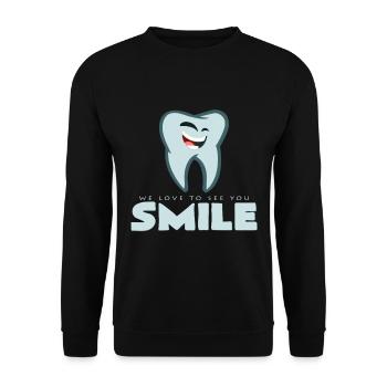 Dentist - Unisex Sweatshirt - black - Front - Alina (178cm) & Michal (187cm)