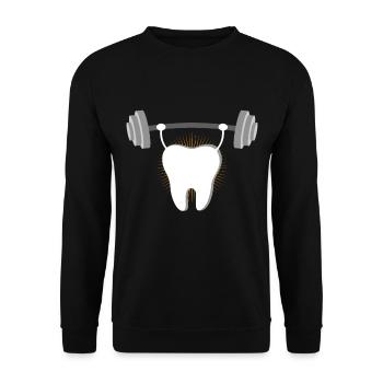 dentist - Unisex Sweatshirt - black - Front - Alina (178cm) & Michal (187cm)