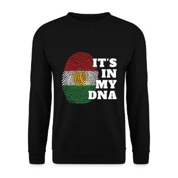 Kurdistan Fingerabdruck - It';s in my DNA - Unisex Pullover - Schwarz - Vorne - Alina (178cm) & Michal (187cm)