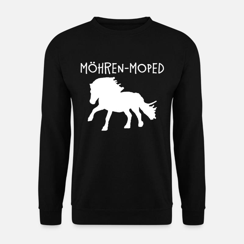 Möhren Moped Shetty Shetlandpony Pony Pferd - Unisex Pullover - Schwarz