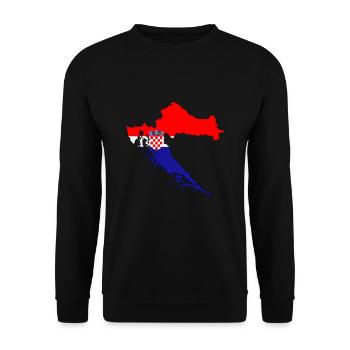 Croatia flag map travel vacation - Unisex Sweatshirt - black - Front - Alina (178cm) & Michal (187cm)