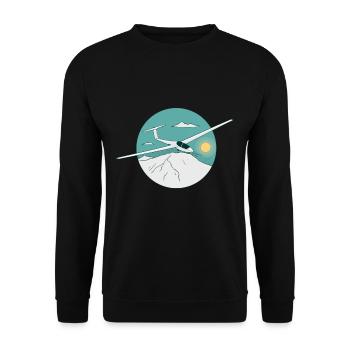 Glider Glider Glider - Unisex Sweatshirt - black - Front - Alina (178cm) & Michal (187cm)