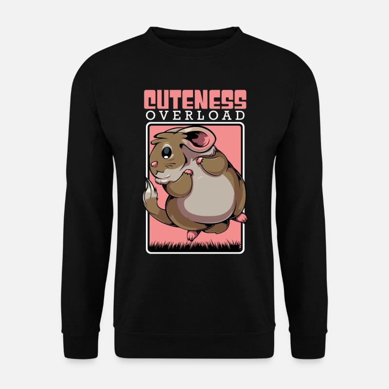 Chinchilla - Cuteness Overload - Cute Kawaii - Unisex Sweatshirt - black