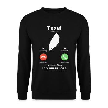 Texel Pays-Bas Holland Île Appel Téléphone - Sweat-shirt Unisexe - noir - Devant - Alina (178cm) & Michal (187cm)