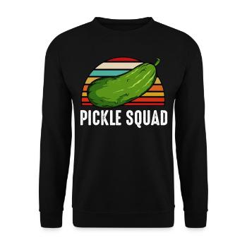 Pickle Squad Pickle Squad Pickle Vintage Style Vintage - Sweat-shirt Unisexe - noir - Devant - Alina (178cm) & Michal (187cm)