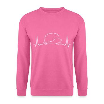 Igel Herzschlag Herbst Tier Geschenk - Unisex Pullover - Pink - Vorne